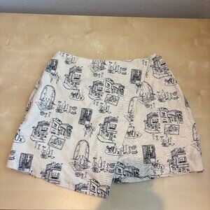 Abercrombie and Fitch Linen Blend Printed Scarlett Skort XS